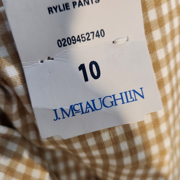 Women's J.McLaughlin Rylie Pants Plaid Size 10 - Picture 6 of 9